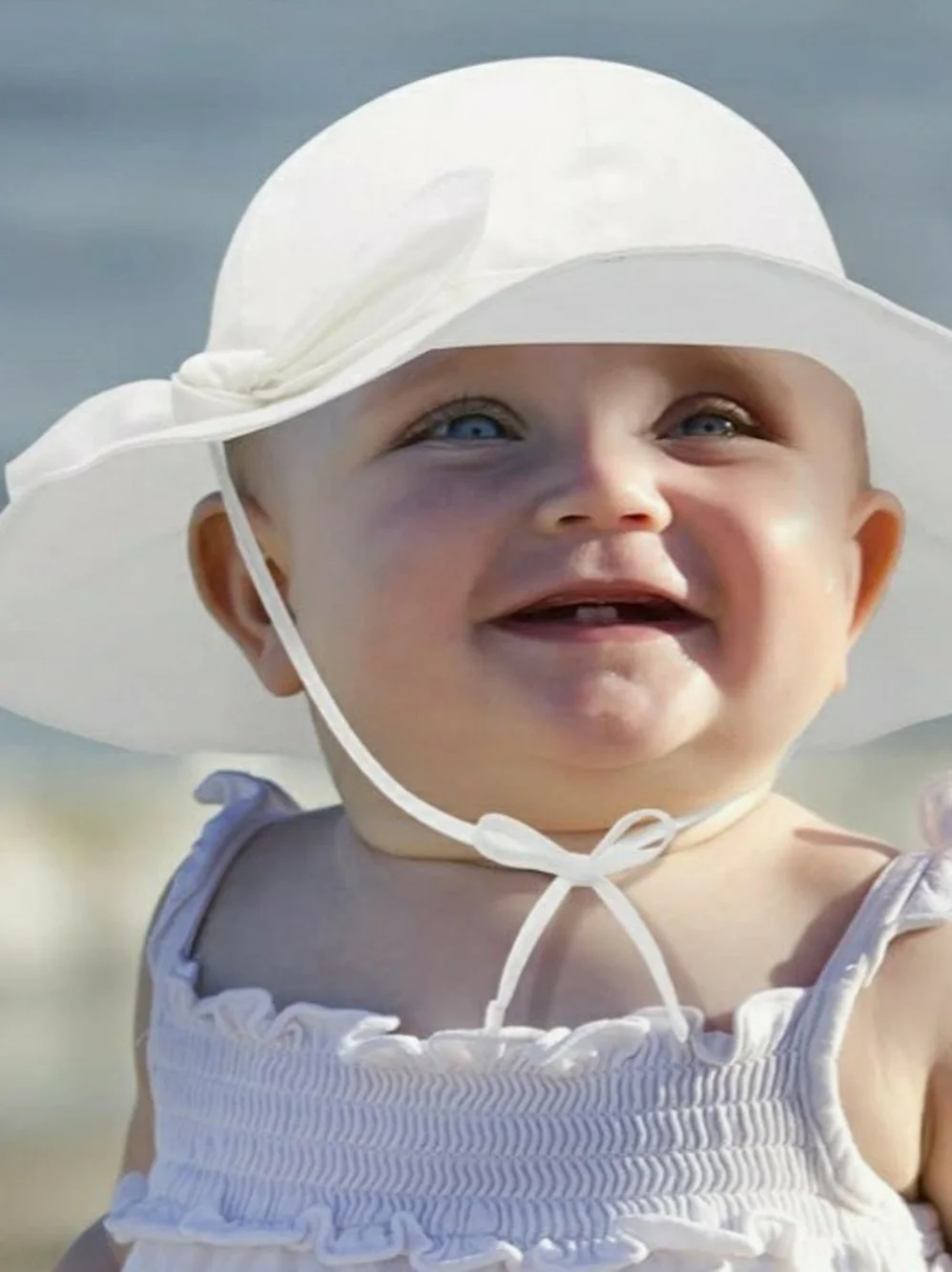 Baby Sun hat baby girl hat with bows toddler bucket hat Infant with wide brim.